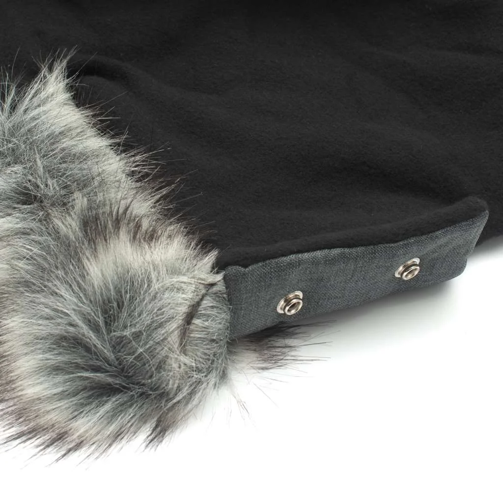 Rukávník na kočiar 2v1 New Baby s kožušinkou graphite , 20C44369 