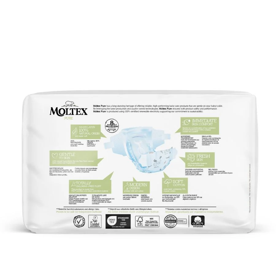 Plienky Moltex Pure Mini 3-6 kg 38 ks