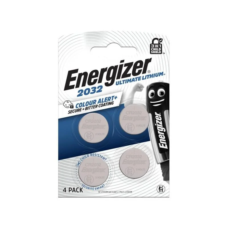 Energizer Ultimate Lithium gombíková batéria CR2032 4ks, technológia Color Alert E304206100