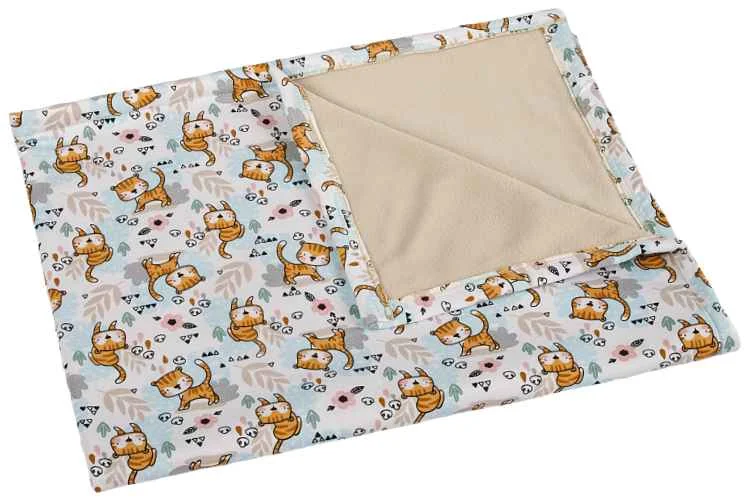 Detská deka BÁRA 5284/427 75x100 béžová/mačičky 1×1 ks, deka pre deti