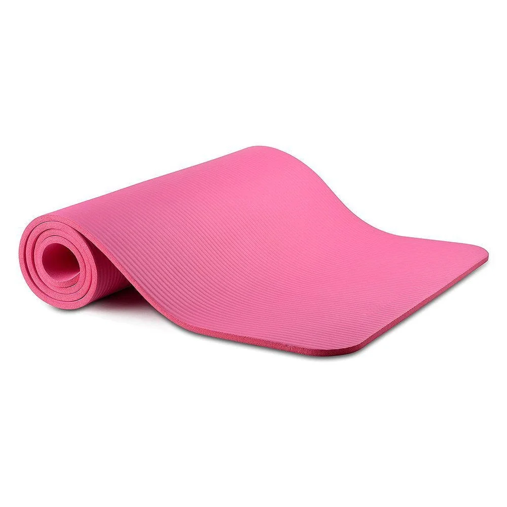 MG Gymnastic Yoga Premium protišmyková podložka na cvičenie 10mm + obal, ružová