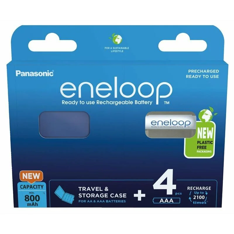 Panasonic Eneloop BOX AAA 800 mAh nabíjacie batérie 4ks (BK-4MCDEC4BE)