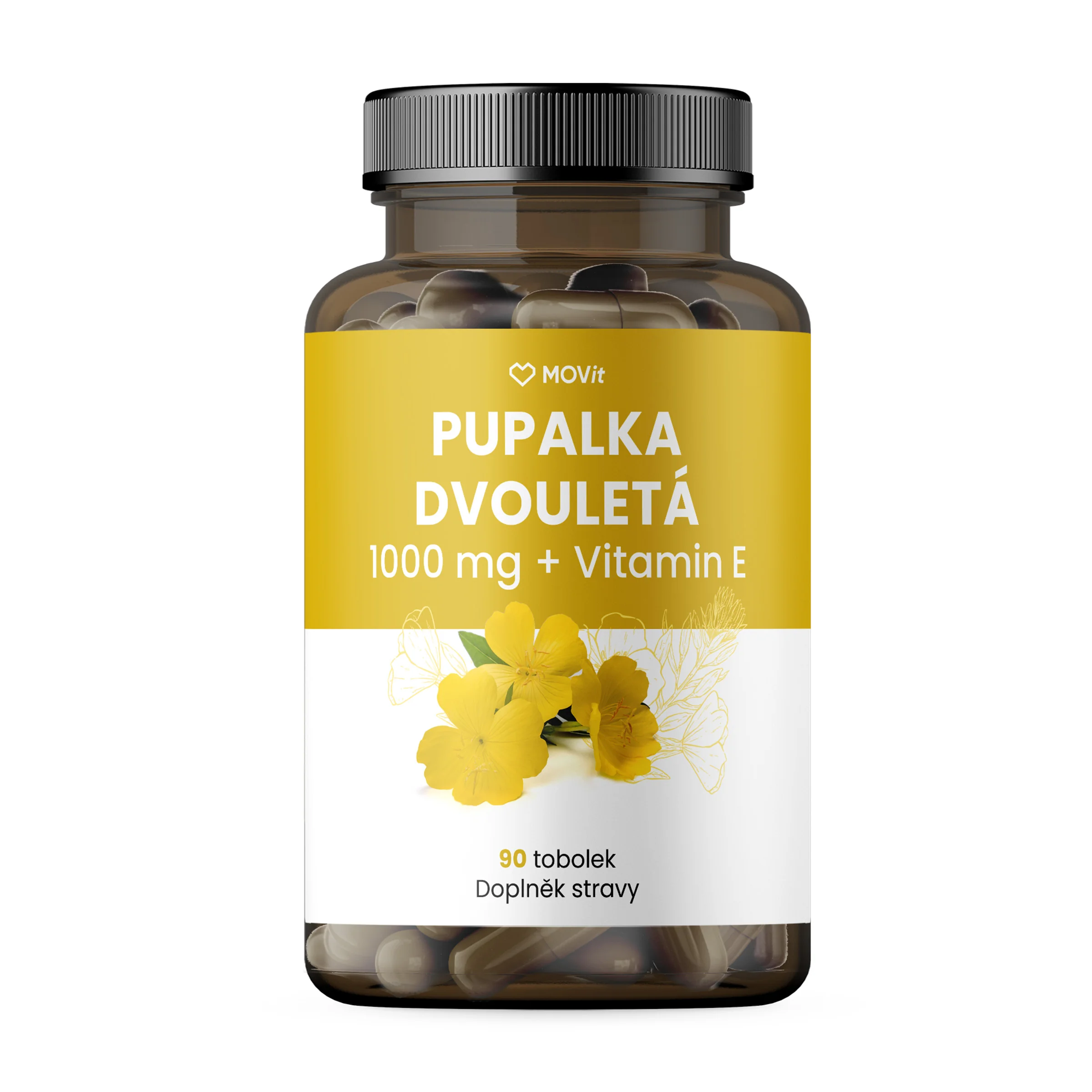 MOVit Pupalka dvouletá 1000 mg + Vitamin E 90 toboliek