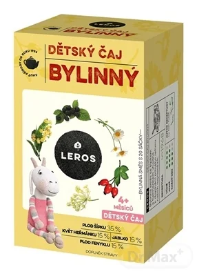 LEROS DETSKÝ ČAJ BYLINNÝ 20×1,8 g, detský bylinný čaj