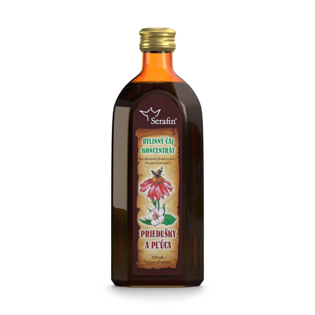 Serafin Bylinný čajový koncentrát Priedušky a pľúca 250 ml