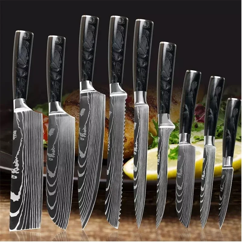 Kuchynský nôž Blade-Boning/Čierna/Hnedá 1 ks, čepeľ 14cm