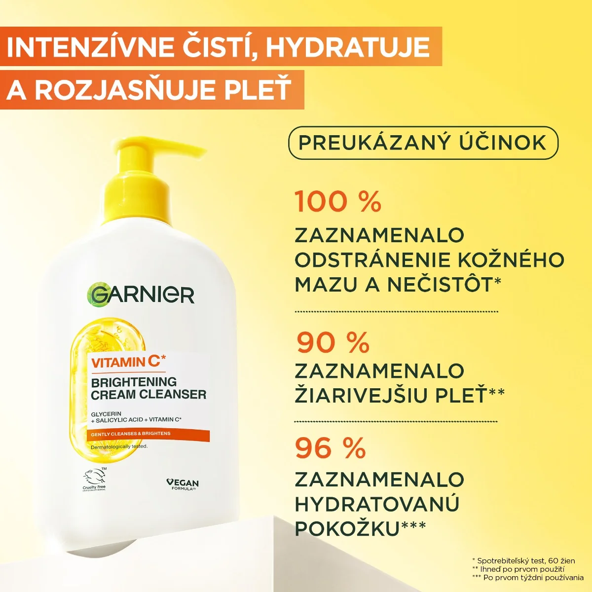 Garnier Skin Naturals rozjasňujúci čistiaci krém s vitamínom C 1×250 ml, čistiaci krém