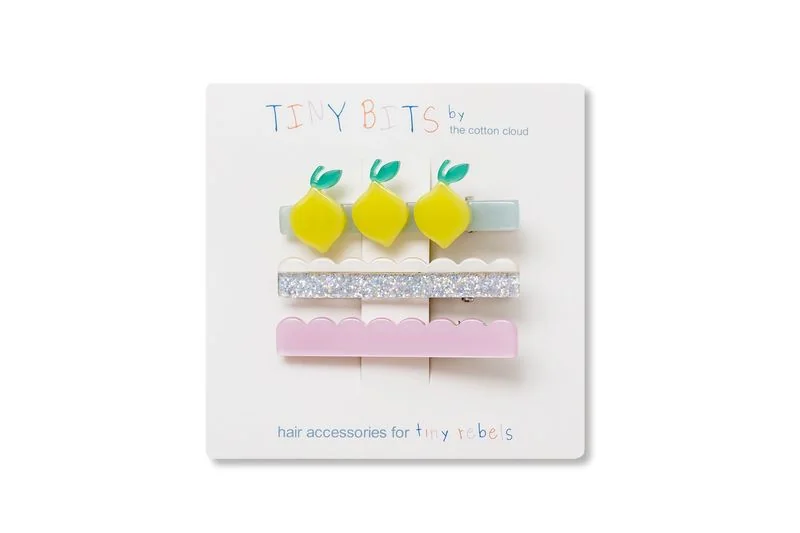 THE COTTON CLOUD Set 3 sponiek do vlasov Waves Lemon 1×3 ks, sponky do vlasov