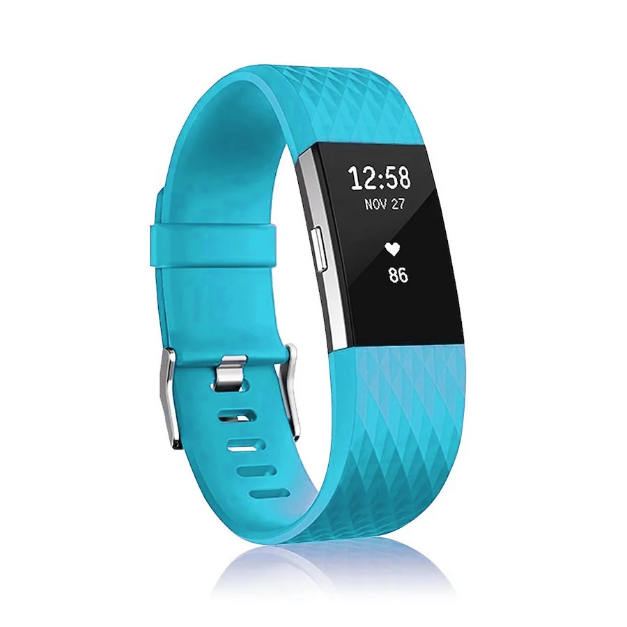 BStrap Silicone Diamond (Large) remienok na Fitbit Charge 2 blue