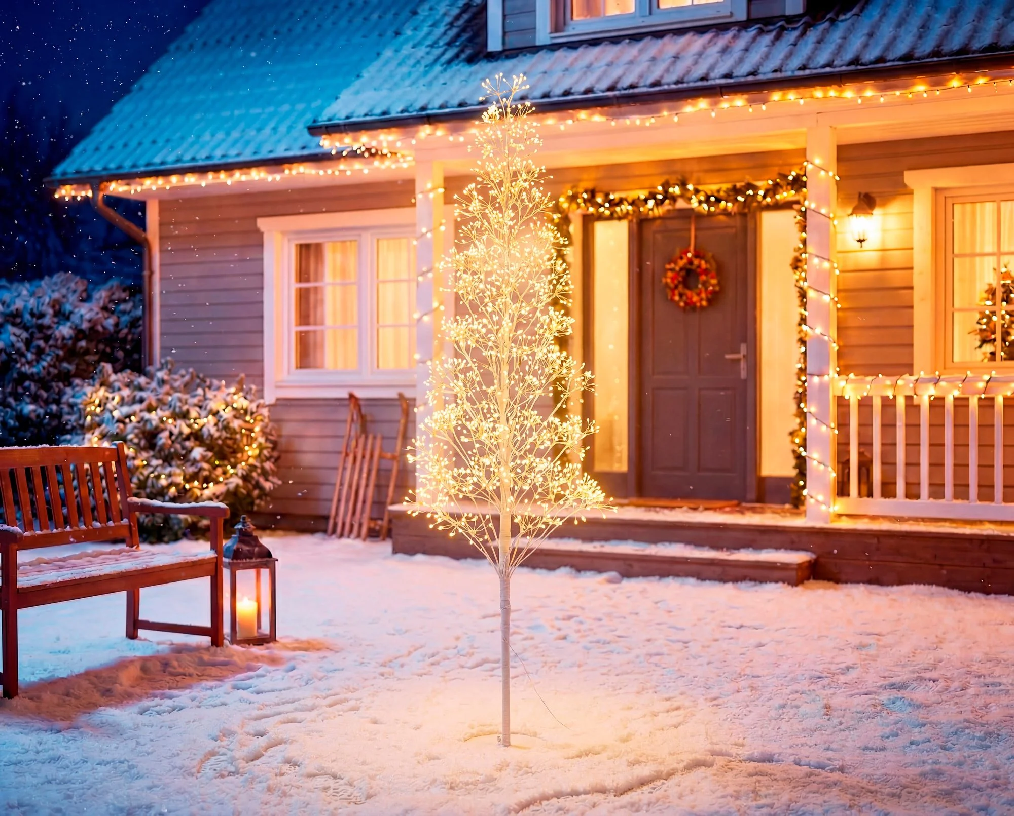 MagicHome vianočný LED stromček, 1 ks 1980 LED teplá biela, IP44, 70x70x180 cm