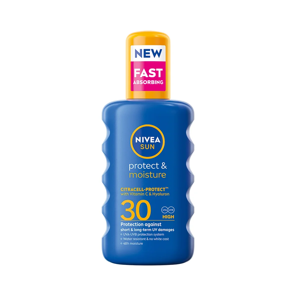 Nivea Sun Spray Protect&Moisture SPF30 1×200 ml, sprej na opaľovanie