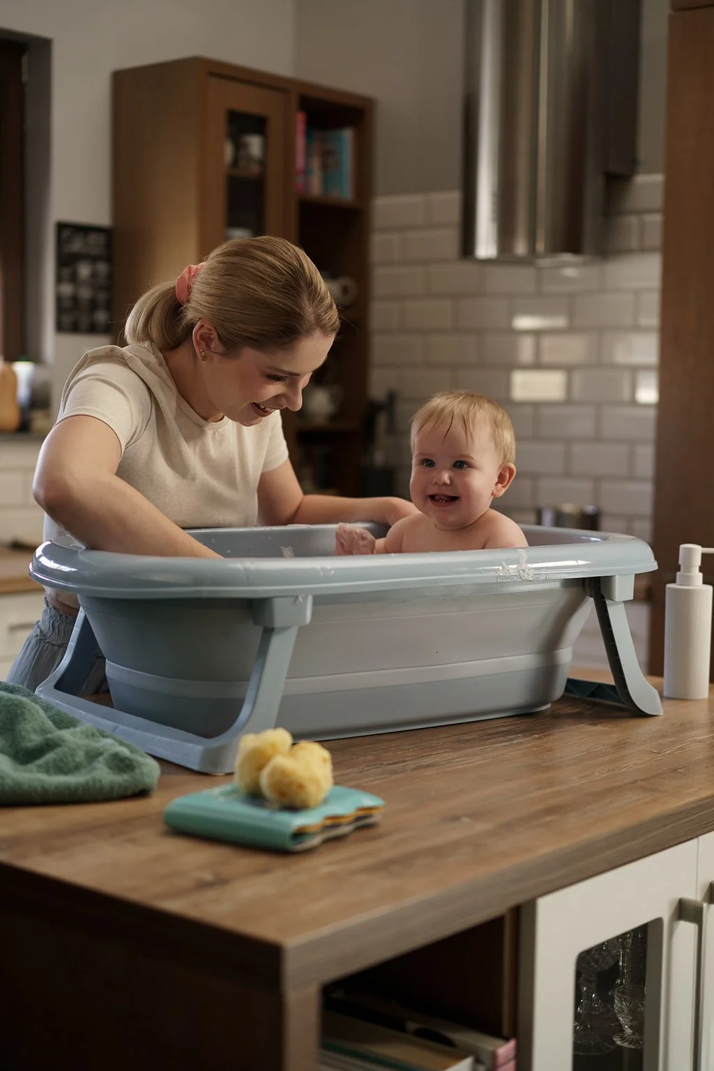 Skladacia plastová vanička Tega Baby grey , 20C59322