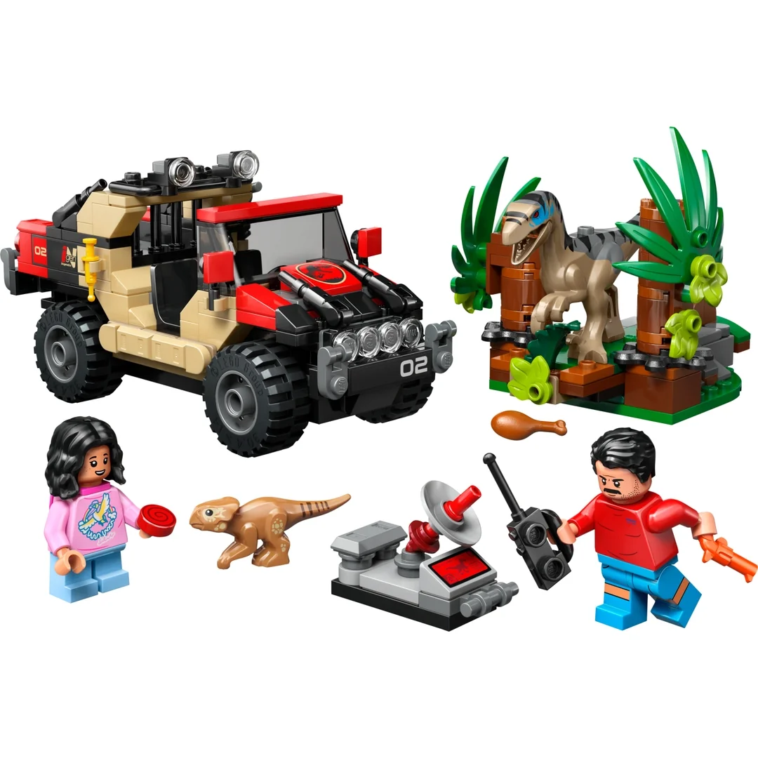 LEGO® Jurassic World 76972 Únik pred raptorom v terénnom aute