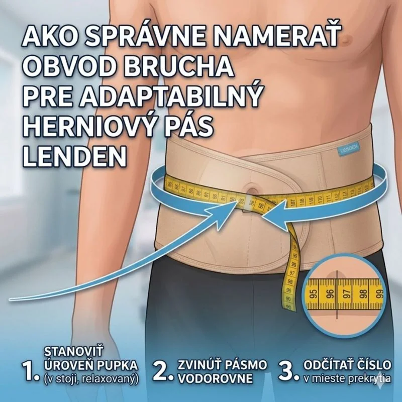 UNISEX Adaptabilný brušný prietržový pás LENDEN v výške 35 cm, Veľkosť: L