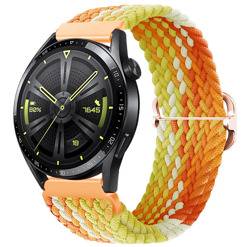 BStrap Elastic Nylon remienok na Huawei Watch GT3 46mm fragrant orange
