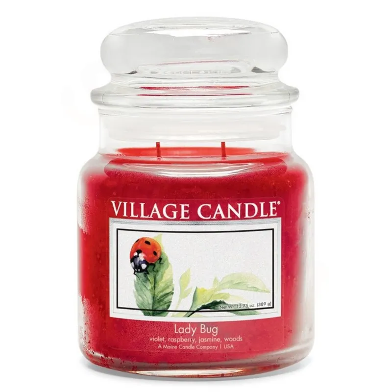 Village Candle Vonná sviečka v skle - Lady Bug - Lienka, stredná