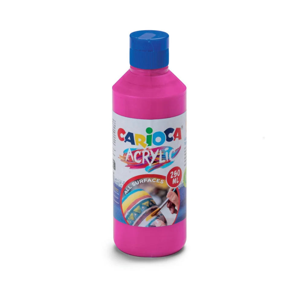 Akrylová farba prémiovej kvality Carioca 250 ml ružová-CARIOCA
