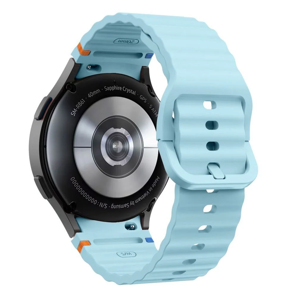 Tech-Protect Silicone Sport remienok na Samsung Galaxy Watch 4 / 5 / 5 Pro / 6 / 7 / FE, sky blue