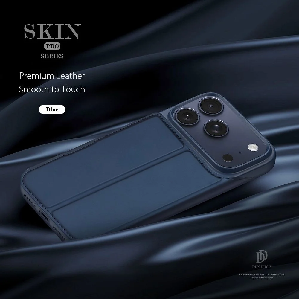 Dux Ducis Skin Pro knižkové puzdro na iPhone 18 Pro / 17 Pro, modré
