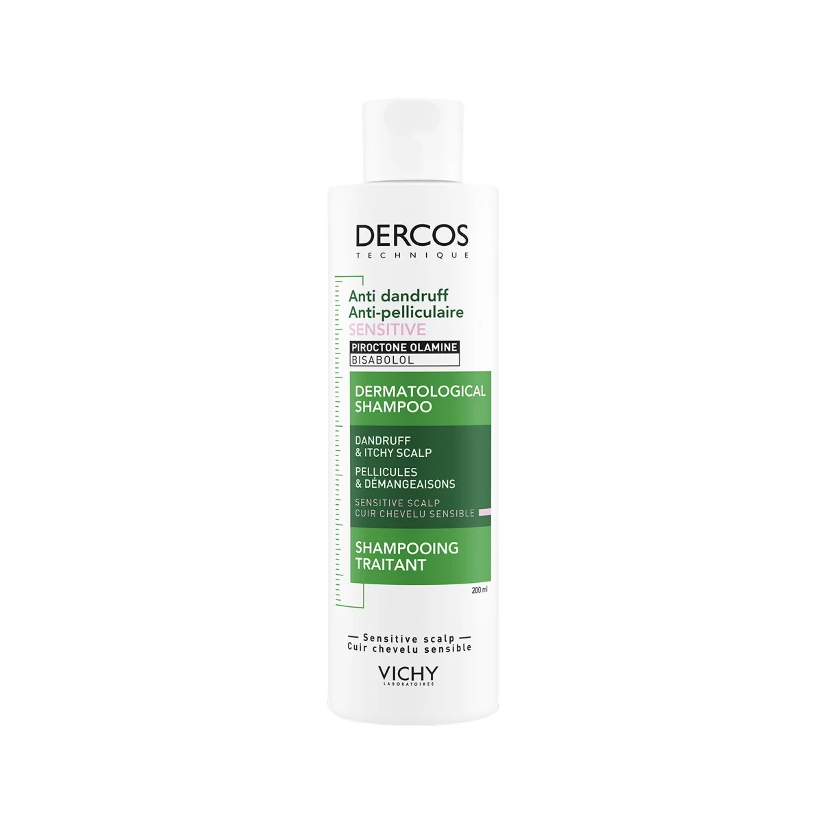 VICHY Dercos Šampón proti lupinám pre citlivú vlasovú pokožku 200 ml 1×200 ml, šampón