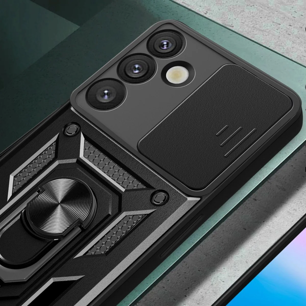 MG Hybrid Armor Camshield kryt na Samsung Galaxy S25 Plus, čierny