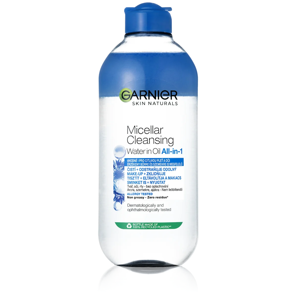 Garnier Skin Naturals ošetrujúca dvojfázová micelárna voda pre citlivé oči 1×400 ml, micelárna voda