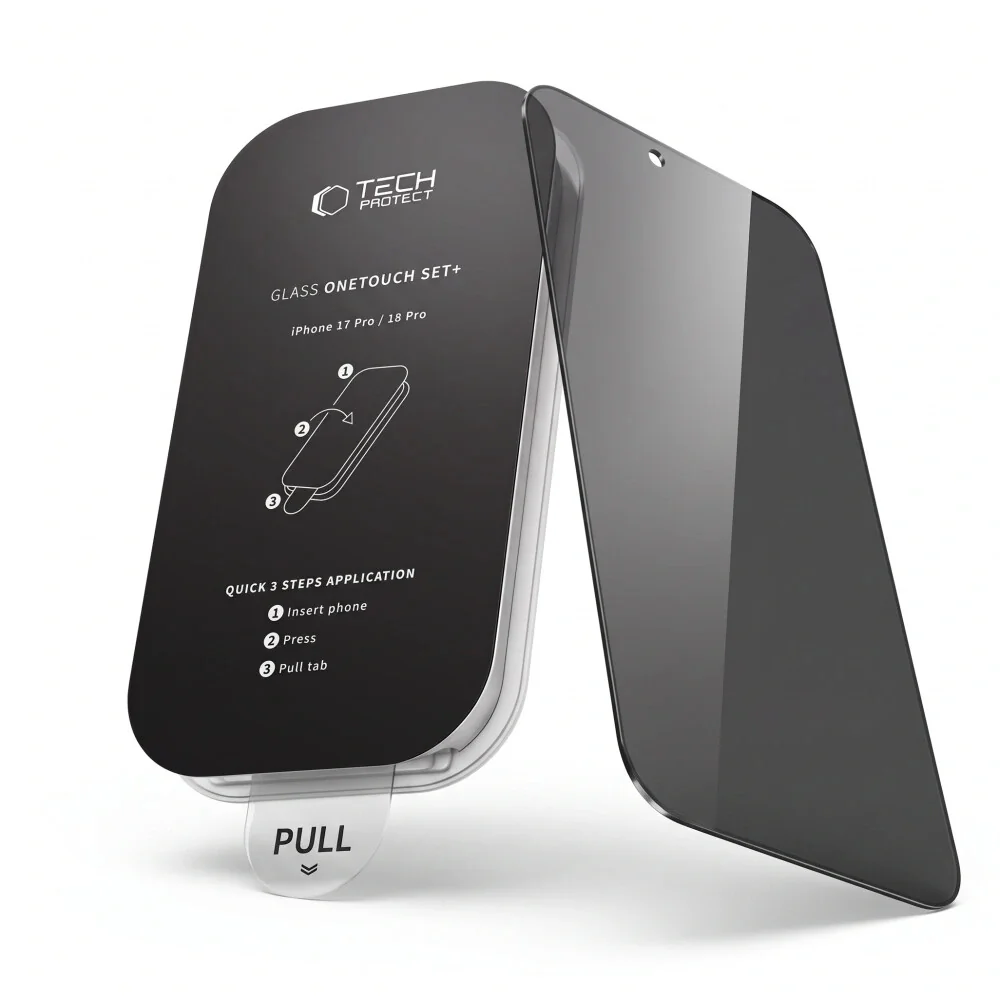 Tech-Protect OneTouch Set Spy 2x ochranné sklo na iPhone 18 Pro, čierne