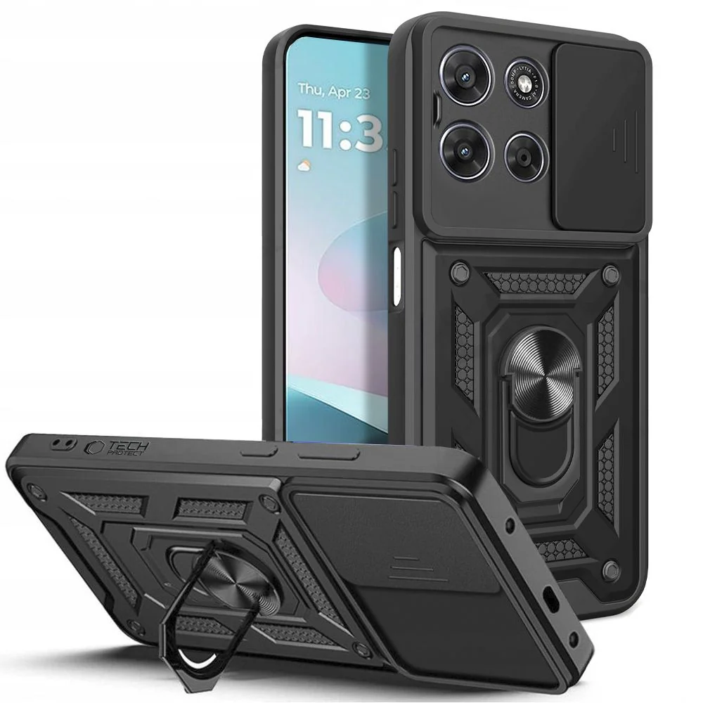 Tech-Protect Camshield kryt na Motorola Moto G67 / G77, čierny