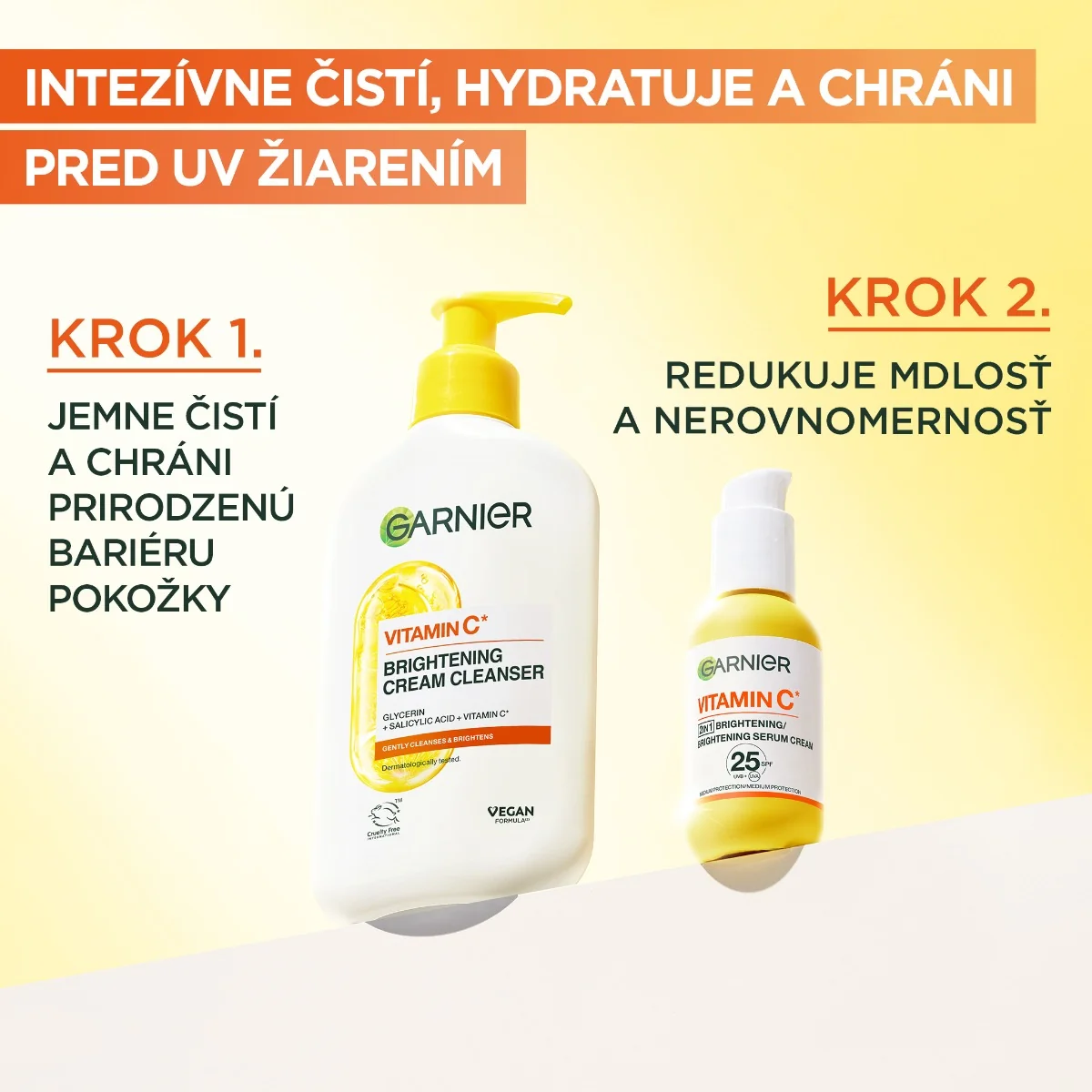 Garnier Skin Naturals Krémové sérum s vitamínom C na rozjasnenie pleti, 50 ml 1×50 ml, krémové sérum