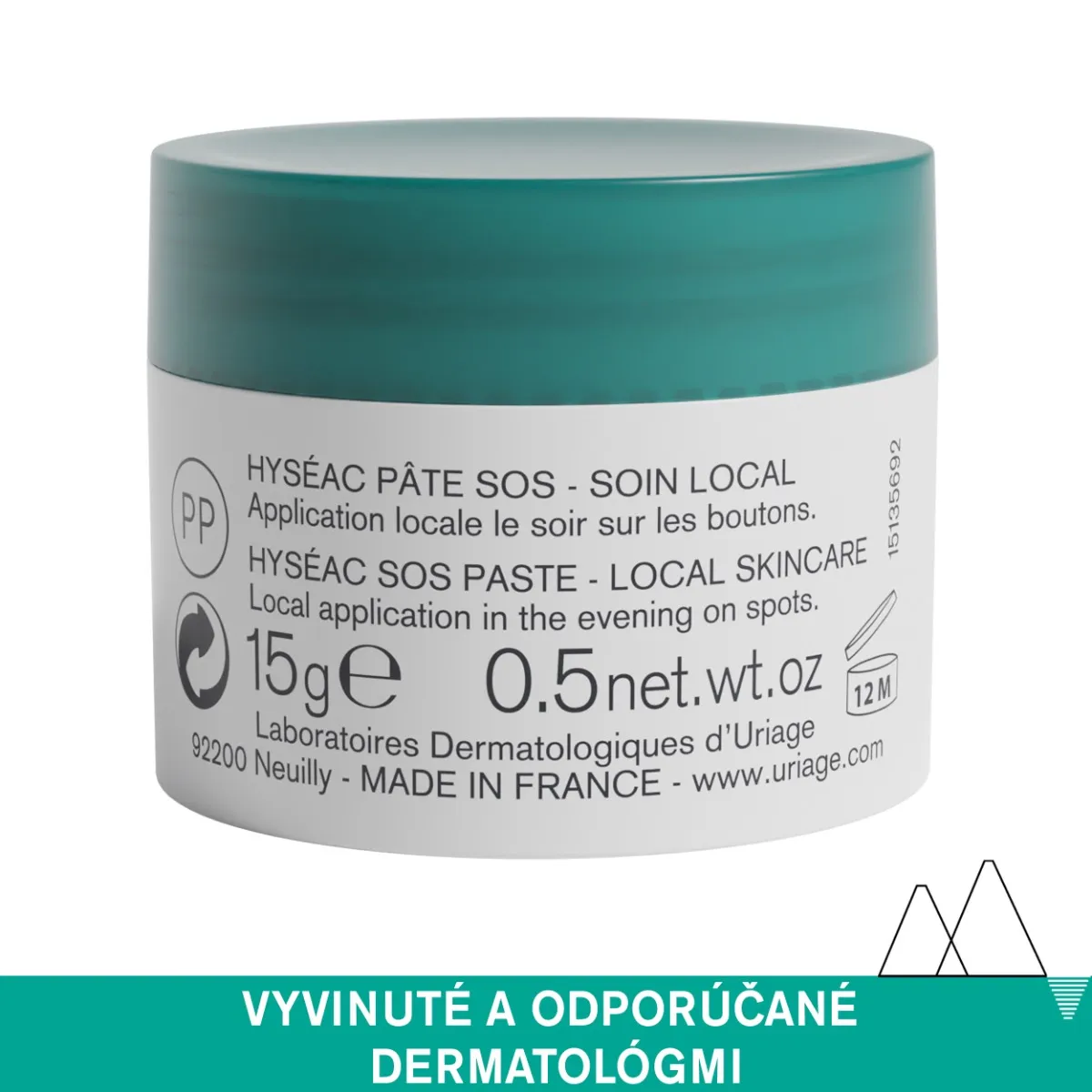 URIAGE HYSÉAC SOS Paste, 15g 1×15 g, pasta na lokálne použitie