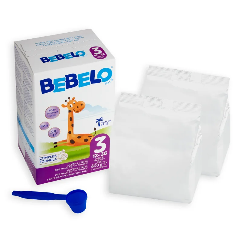 BEBELO MILK 3 1×600 g (2 vrecká 300 g), dojčenské mlieko
