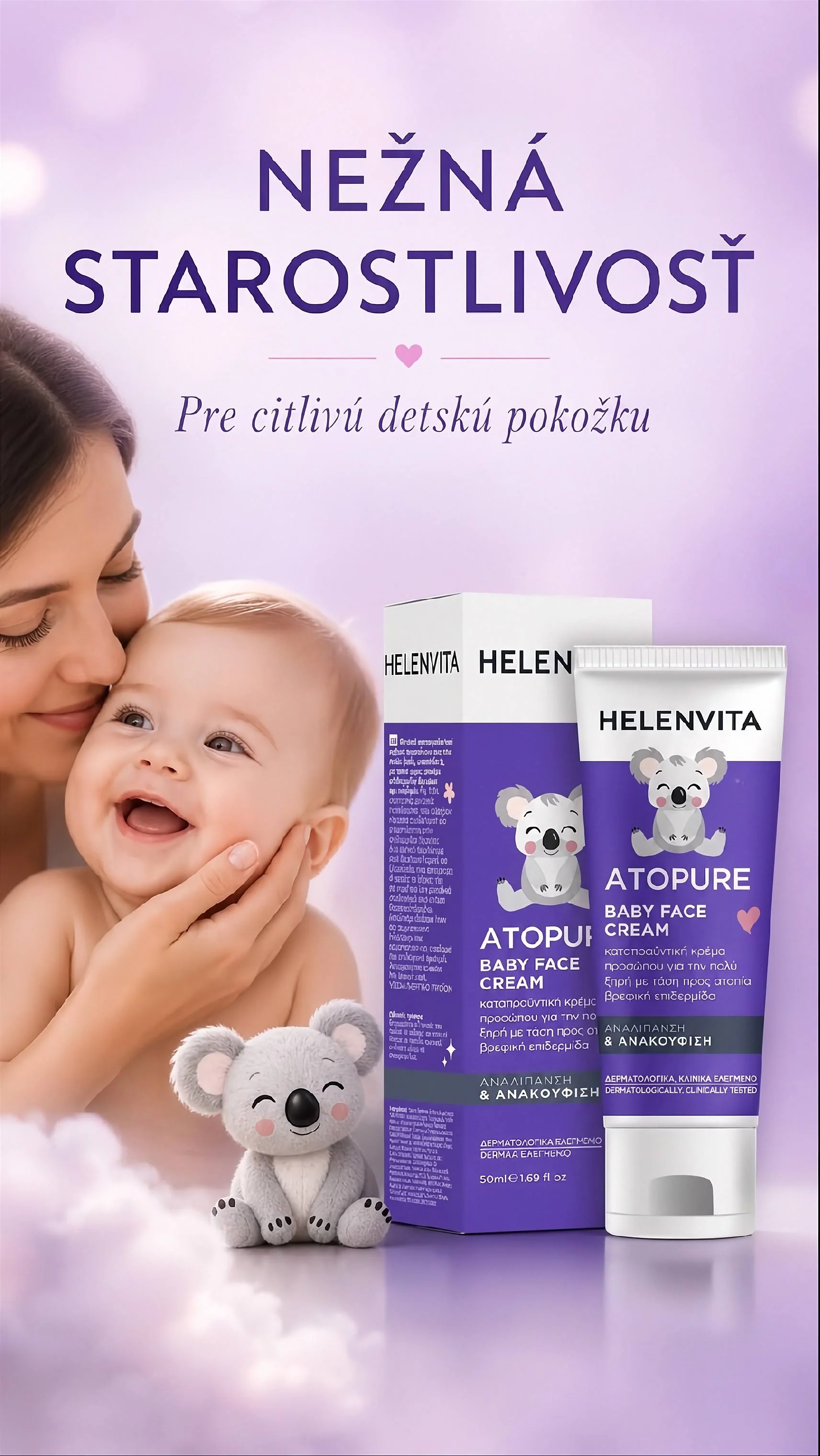 Helenvita Atopure Detský pleťový krém 50 ml citlivá a atopická pleť