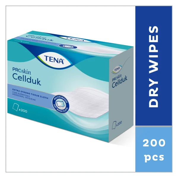 TENA Cellduk Umývacie utierky pre inkontinentých 1×200 ks, utierky 25 × 26 cm