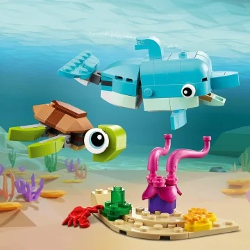 LEGO® Creator 31128 Delfín a korytnačka 1×1 ks, lego stavebnica