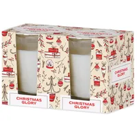 Emocio Sklo 52×65 mm 2 ks v krabičke Christmas Glory - Cookie and Cream, vonná sviečka