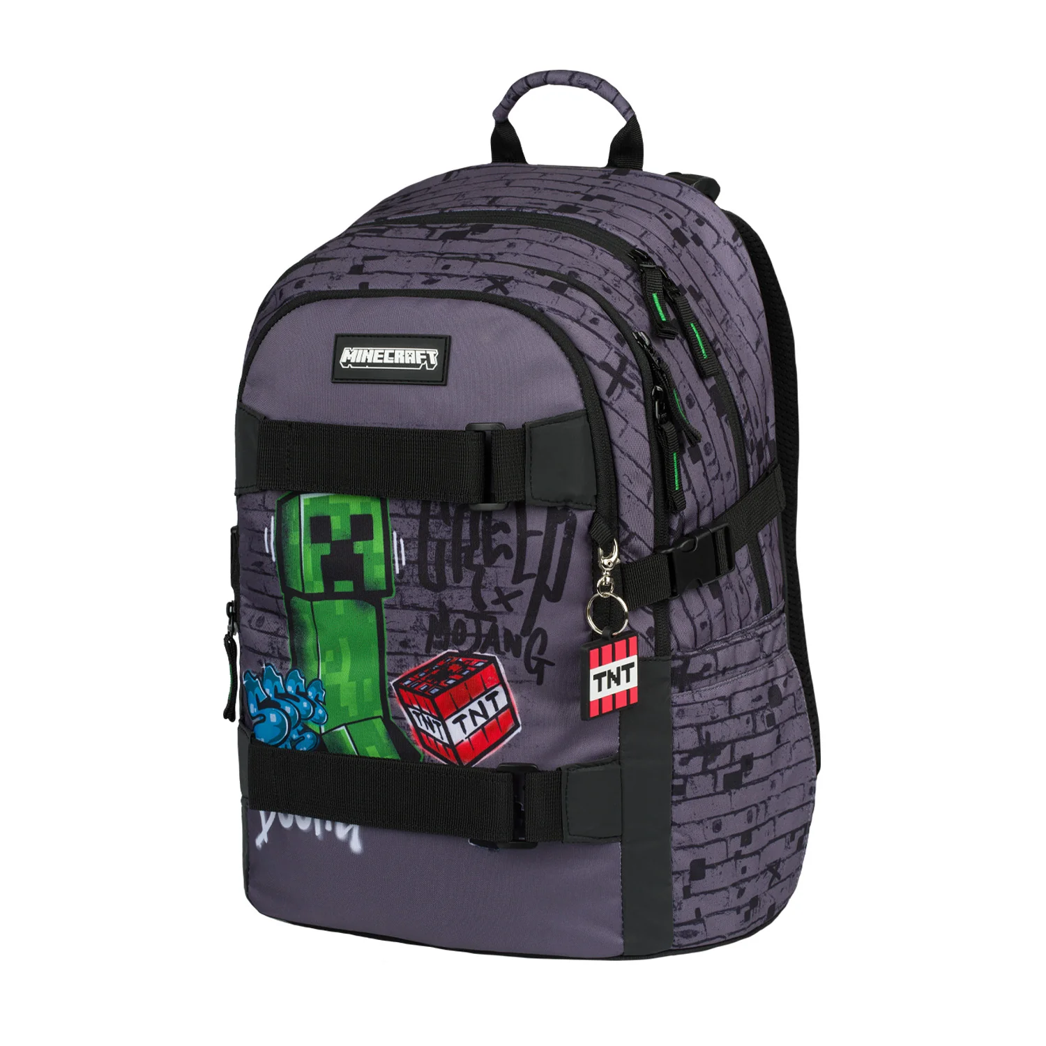 Baagl Školský batoh Skate Minecraft TNT modrý, ergonomický