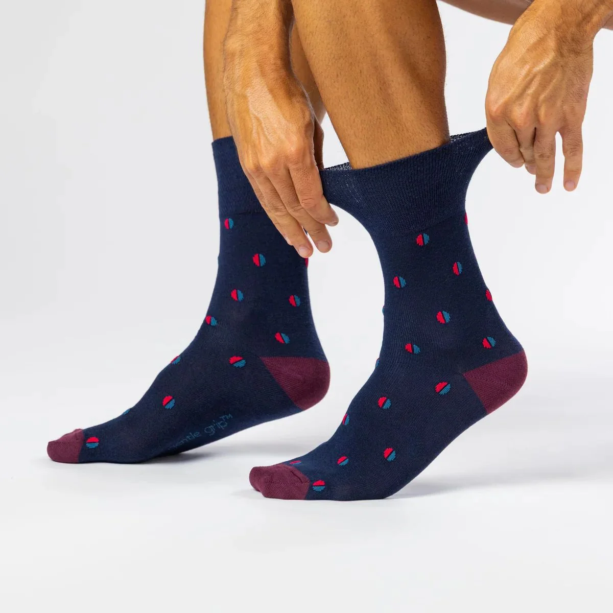 Pánske módne 3 páry ponožky Gentle Grip SYNDICATE voľný lem Veľkosť ponožiek 39-45