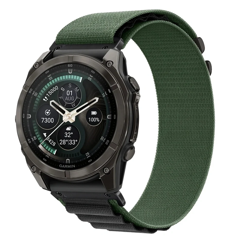 Tech-Protect Nylon Pro remienok Garmin QuickFit 26mm, green / black