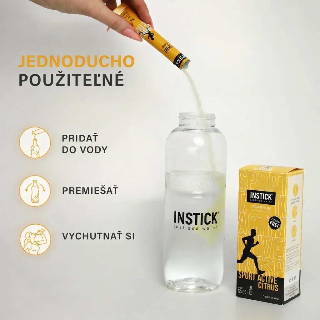 HydroFit  krabičková hydratácia  na Šport a pohyb veľkosť L bez cukru 144 stickov na prípravu  72 lit nápoja bez cukru s vitamínmi a elektrolitmi