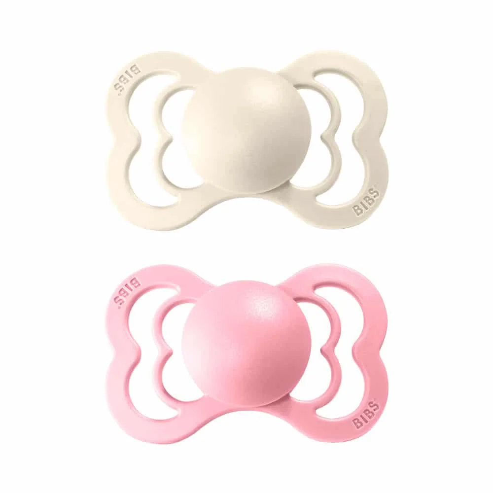 BIBS Supreme cumlíky zo silikónu 2ks veľkosť 2 - Ivory / Baby Pink