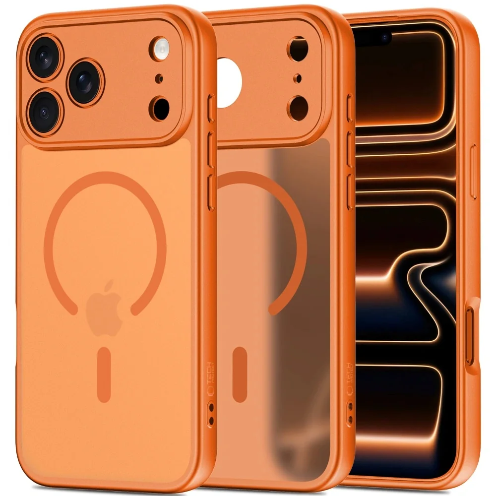 Tech-Protect BasicMag MagSafe kryt na iPhone 17 Pro Max, oranžový