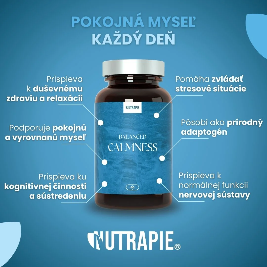 Nutrapie Balanced Calmness 1×60 kapsúl, výživový doplnok na upokojenie