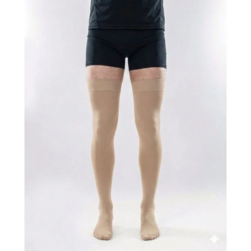 Kompresné stehenné pančuchy GLORY- 15-21 mmHg, Veľkosť: XL, Farba: Béžová