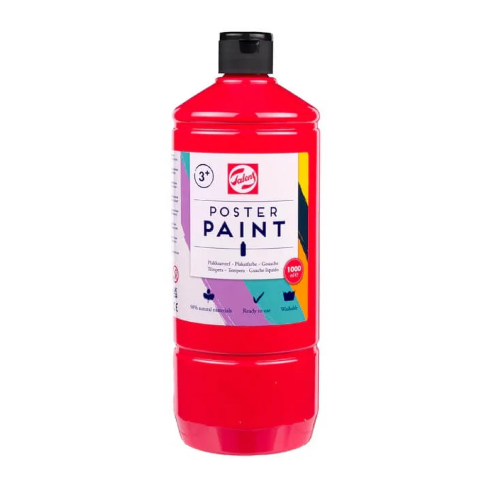 Plagátová farba školská 100 ml červená
