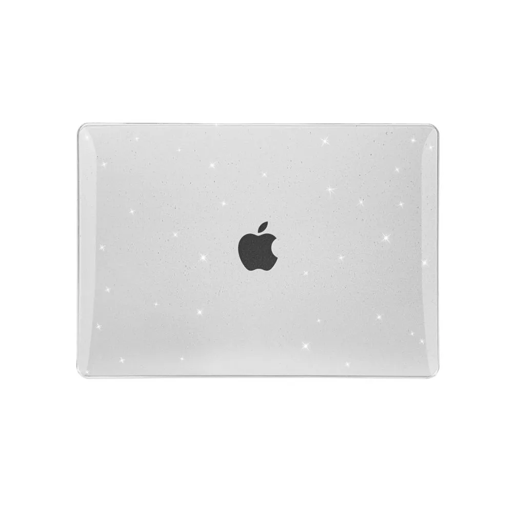 Tech-Protect Smartshell kryt na Macbook Air 15'' M2 – M5 2023-2026, glitter priesvitný itter priesvitný