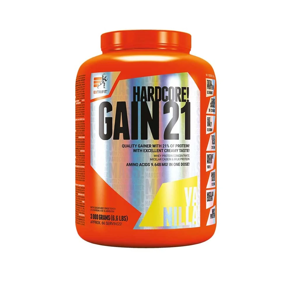 Extrifit HARDCORE GAIN 21 3000g - vanilka