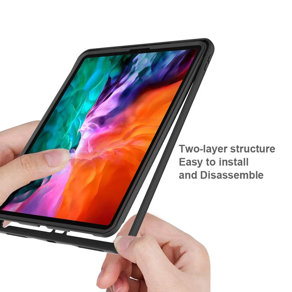 360° puzdro + ochranné sklo pre iPad Pro 12,9 Čierna H28079