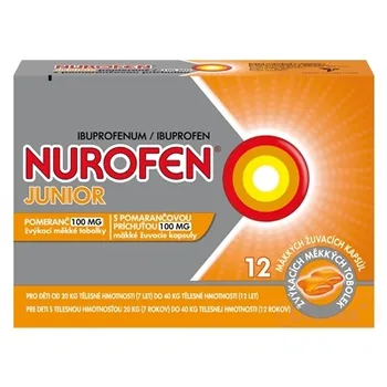 NUROFEN Junior s pomarančovou príchuťou 100 mg 1×12 cps, liek proti bolesti