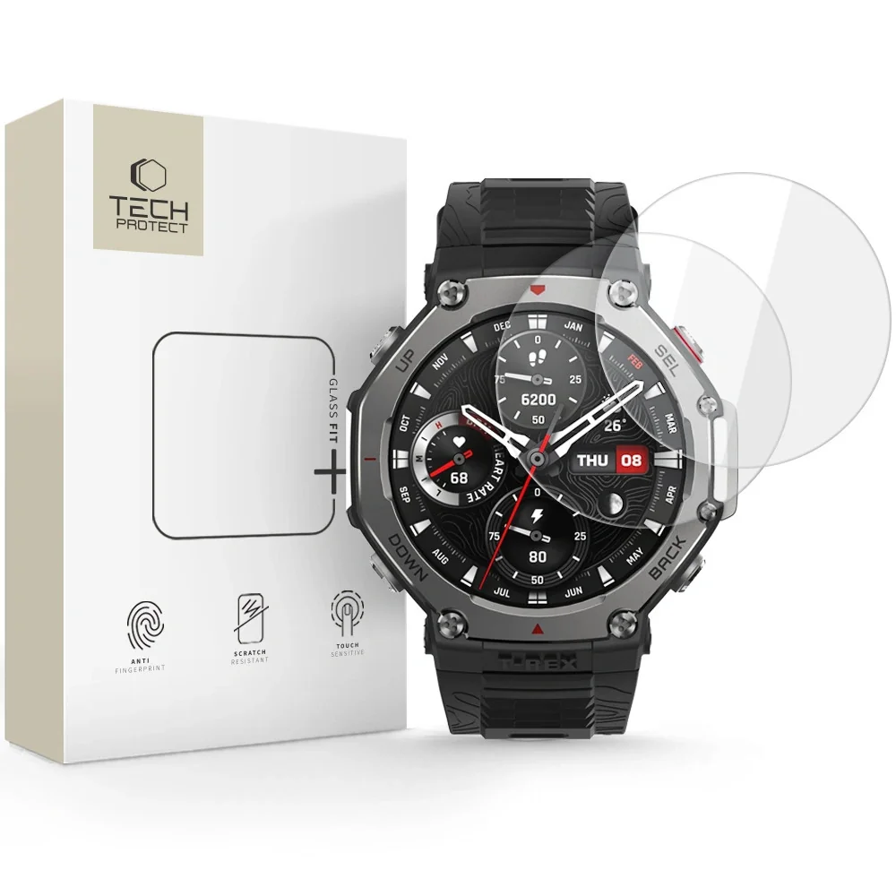 Tech-Protect Glass Fit 2x ochranné sklo na Amazfit T-Rex 3 Pro 48mm