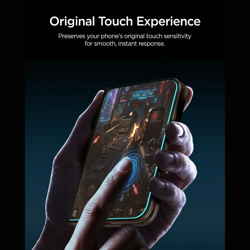 Spigen Glas.Tr Ez Fit ochranné sklo na iPhone Duo
